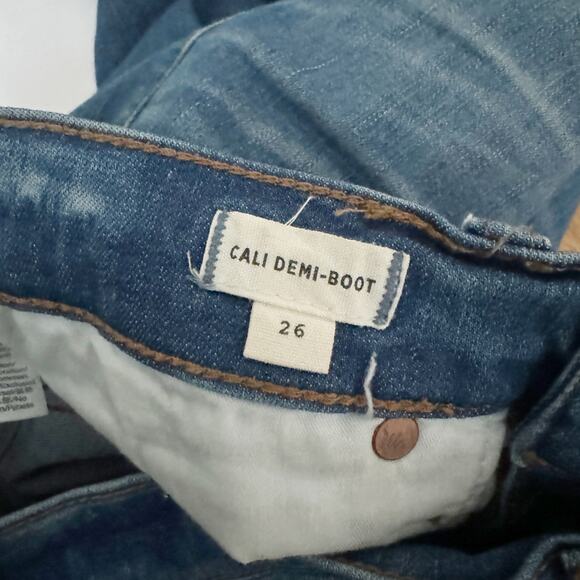 MADEWELL High Rise Cali Demi Boot Jeans Distressed 26 - Picture 11 of 13
